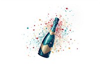 PNG Bottle champagne wine white background. AI generated Image by rawpixel.