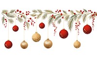 Christmas white background celebration accessories. AI generated Image by rawpixel.