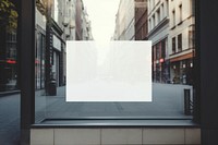 Sign label window glass city. AI generated Image by rawpixel.