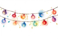 Christmas string fairy lights christmas white background illuminated. AI generated Image by rawpixel.