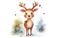 Christmas reindeer cartoon mammal animal. AI generated Image by rawpixel.