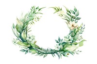 Wreath element pattern plant white background. AI generated Image by rawpixel.