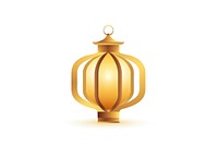 Lantern gold lamp white background. AI generated Image by rawpixel.