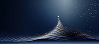 One silver christmas tree nature night wave. 