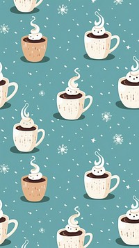 Backgrounds pattern coffee drink. AI generated Image by rawpixel.