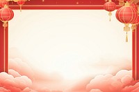 Chinese New Year banner lantern cloud red. AI generated Image by rawpixel.