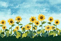 Sunflowers garden backgrounds outdoors nature. AI generated Image by rawpixel.