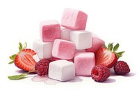 Marshmallows fruit confectionery raspberry. 