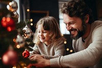 Christmas smiling adult man. AI generated Image by rawpixel.