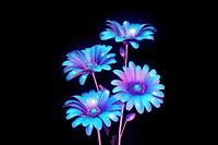 Daisies flower purple violet. AI generated Image by rawpixel.