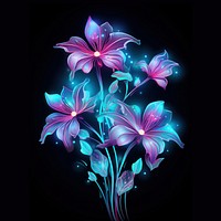 Flowers purple plant light. AI generated Image by rawpixel.