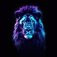 Lion mammal animal illuminated. AI generated Image by rawpixel.