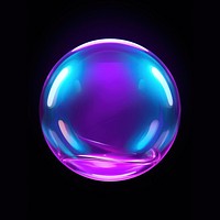 Small bubble sphere violet light. AI generated Image by rawpixel.