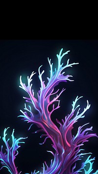 Seaweed purple light neon. AI generated Image by rawpixel.