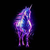 Unicorn animal mammal purple. AI generated Image by rawpixel.