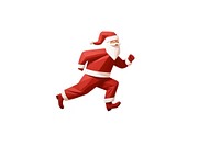 Santa Claus christmas running white background. AI generated Image by rawpixel.