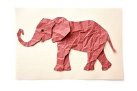 Elephant paper origami animal. 