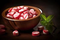 Bowl confectionery dessert candy. AI generated Image by rawpixel.