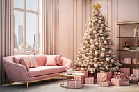 Entrance Of Living Room christmas box furniture. AI generated Image by rawpixel.