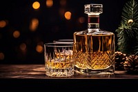 Glass whiskey christmas perfume holiday. AI generated Image by rawpixel.
