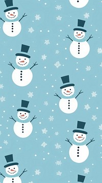 Snowman pattern backgrounds winter. AI generated Image by rawpixel.