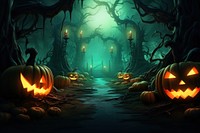 Halloween background pumpkin spooky anthropomorphic. AI generated Image by rawpixel.