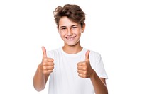 Teenager hand finger smile. AI generated Image by rawpixel.