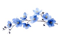 Blue flower branch blossom petal plant. AI generated Image by rawpixel.
