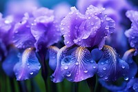 Iris flower blossom purple petal. AI generated Image by rawpixel.