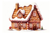 Ginger bread housee architecture gingerbread building. AI generated Image by rawpixel.
