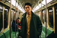 Asian american man photography portrait subway. AI generated Image by rawpixel.