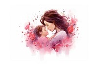 Mother day portrait kissing adult. AI generated Image by rawpixel.
