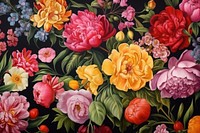 Flower painting backgrounds pattern. AI generated Image by rawpixel.