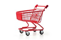 Shopping cart white background consumerism supermarket. AI generated Image by rawpixel.