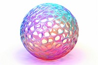 Cellular structure sphere shape ball white background illuminated. AI generated Image by rawpixel.
