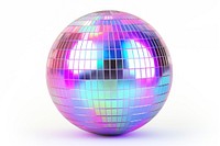 Disco ball sphere purple white background. AI generated Image by rawpixel.