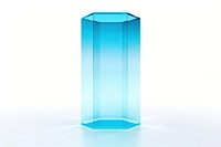 Hexagonal pillar white background simplicity turquoise. AI generated Image by rawpixel.