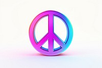 Peace icon symbol white background circle. AI generated Image by rawpixel.