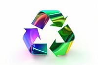 Recycle icon white background recycling circle. AI generated Image by rawpixel.