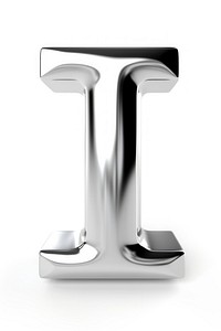 Alphabet I shape white background furniture silver. AI generated Image by rawpixel.