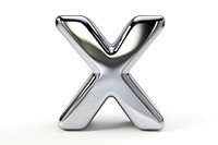 Alphabet X shape white background furniture silver. AI generated Image by rawpixel.