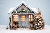 Christmas house architecture decoration. AI generated Image by rawpixel.