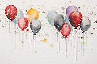 Glitter party backgrounds painting balloon. AI generated Image by rawpixel.