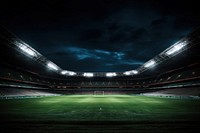 Empty sports stadium architecture illuminated competition. AI generated Image by rawpixel.