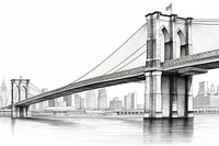 New York bridge brooklyn bridge architecture. AI generated Image by rawpixel.