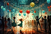 Decorate balloon party adult. AI generated Image by rawpixel.