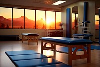 Physical therapy furniture clinic table. AI generated Image by rawpixel.