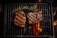 Steak grilling cooking meat. AI generated Image by rawpixel.