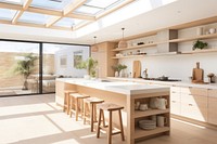 Coastel kitchen architecture furniture building. AI generated Image by rawpixel.
