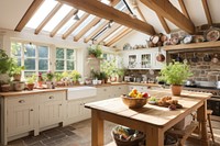 Country kitchen architecture hardwood building. 